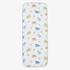 Kissy Kissy Gifts*Boys White Dinosaur Domain Burp Cloth (48cm)