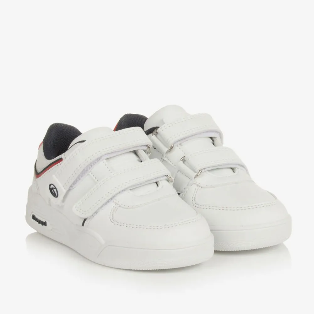 Beppi Trainers|Trainers*Boys White Faux Leather Velcro Trainers
