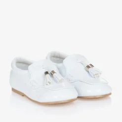 Sevva First Walkers|First Walkers*Boys White Faux Patent Leather Loafers