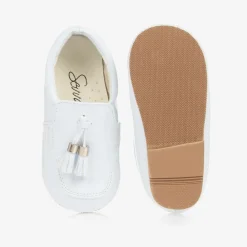 Sevva First Walkers|First Walkers*Boys White Faux Patent Leather Loafers