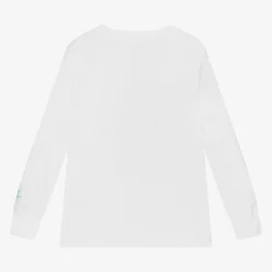 Nike Tops*Boys White Graphic Print Cotton Top