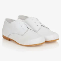 Beatrice amp; George Traditional Shoes|Brogues*Boys White Lace-Up Leather Shoes