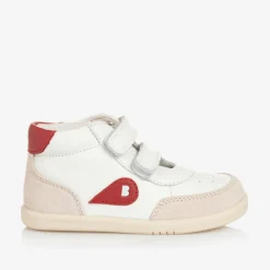 Bobux IWalk Trainers|Trainers*Boys White Leather High-Top Trainers