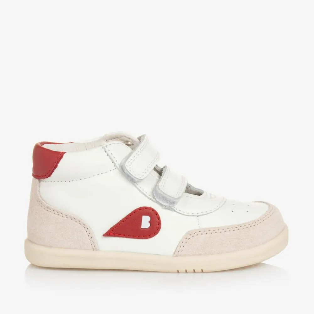 Bobux IWalk Trainers|Trainers*Boys White Leather High-Top Trainers