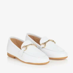 Childrens Classics Loafers & Moccasins|Loafers & Moccasins*Boys White Leather Loafers