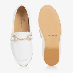 Childrens Classics Loafers & Moccasins|Loafers & Moccasins*Boys White Leather Loafers