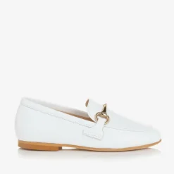 Childrens Classics Loafers & Moccasins|Loafers & Moccasins*Boys White Leather Loafers
