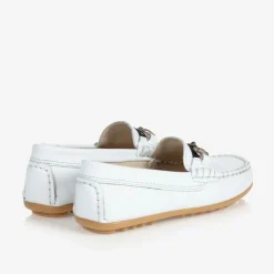 Childrens Classics Loafers & Moccasins|Loafers & Moccasins*Boys White Leather Moccasins
