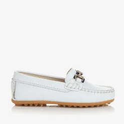 Childrens Classics Loafers & Moccasins|Loafers & Moccasins*Boys White Leather Moccasins