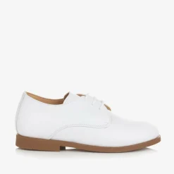 Childrens Classics Traditional Shoes|Brogues*Boys White Leather Shoes