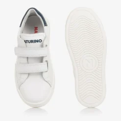 Naturino Trainers*Boys White Leather Velcro Trainers
