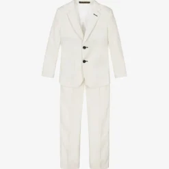 Romano Suits*Boys White Linen & Cotton Suit