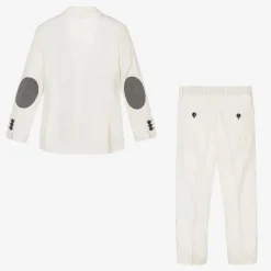 Romano Suits*Boys White Linen & Cotton Suit