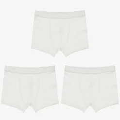 Childrensalon Essentials Underwear*Boys White Organic Boxer Briefs (3 Pack)