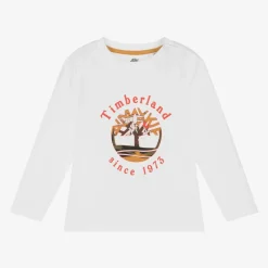 Timberland Tops*Boys White Organic Cotton Top