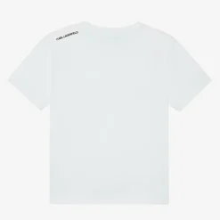 KARL LAGERFELD KIDS Tops*Boys White Organic Cotton T-Shirt