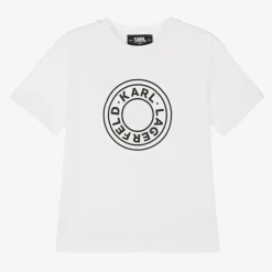 KARL LAGERFELD KIDS Tops*Boys White Organic Cotton T-Shirt