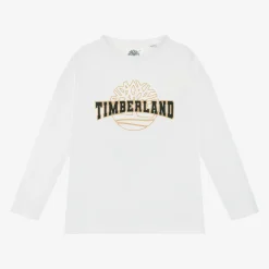 Timberland Tops*Boys White Organic Cotton Top