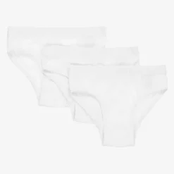 Childrensalon Essentials Underwear*Boys White Organic Cotton Briefs (3 Pack)