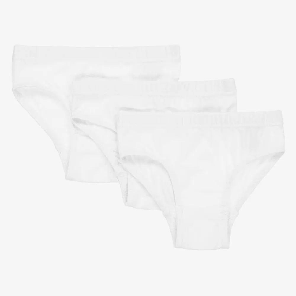 Childrensalon Essentials Underwear*Boys White Organic Cotton Briefs (3 Pack)
