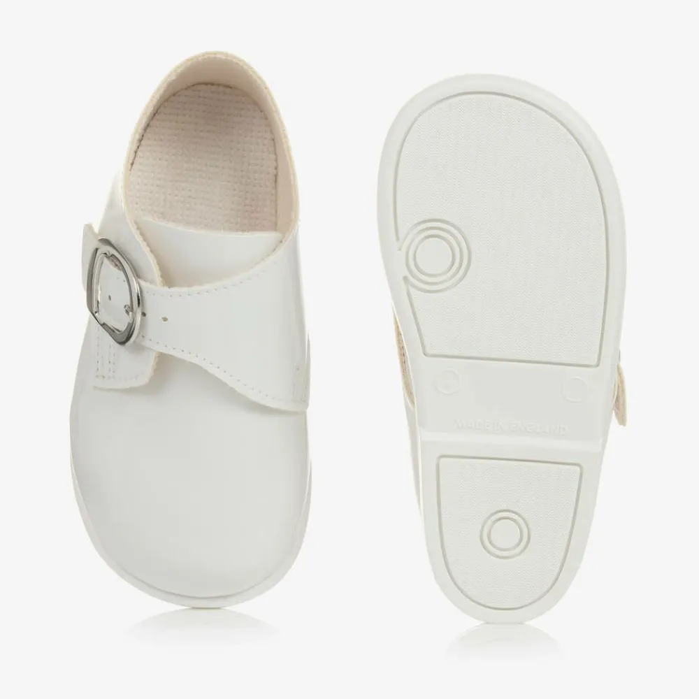 Early Days First Walkers|First Walkers*Boys White Patent First Walker Shoes
