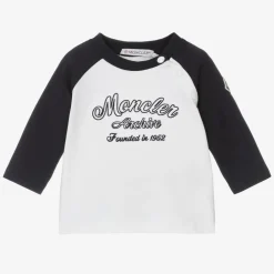 Moncler Enfant Tops*Boys White Raglan Sleeve Top