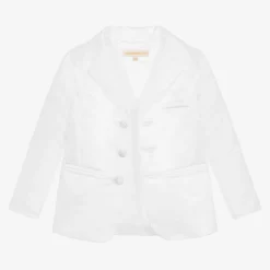 Childrensalon Occasions Suits*Boys White Satin 5-Piece Suit
