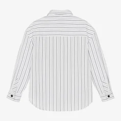 Dolce amp; Gabbana Tops*Boys White Striped Poplin Shirt