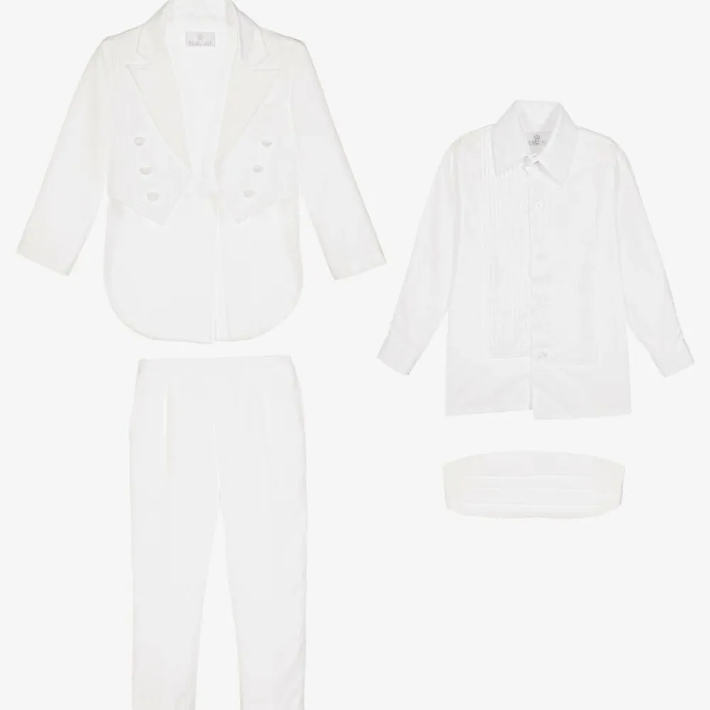 Beau KiD Suits*Boys White Tuxedo Suit