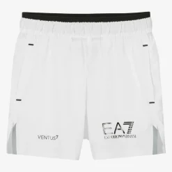 EA7 Emporio Armani Activewear*Boys White VENTUS7 Sports Shorts