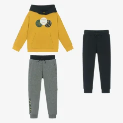Mayoral Tracksuits*Boys Yellow & Blue Cotton Tracksuit Set
