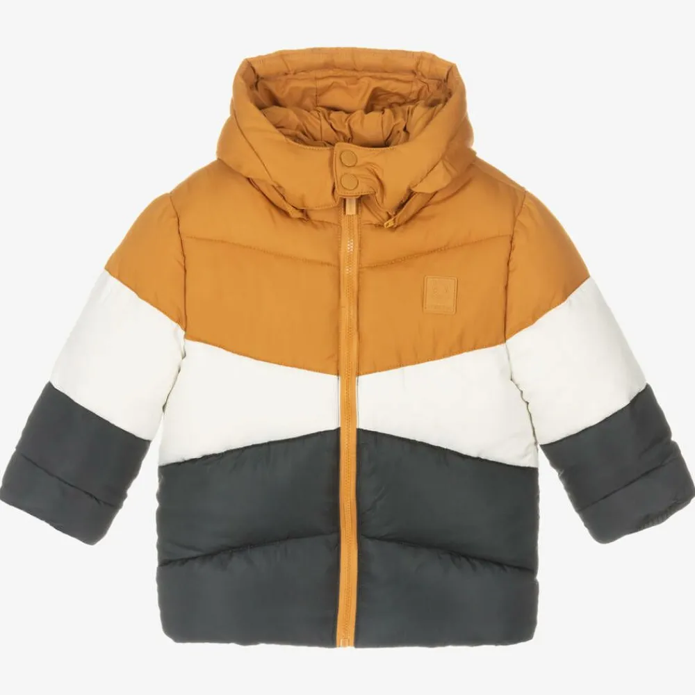 Mayoral Coats & Jackets*Boys Yellow Colourblock Puffer Coat