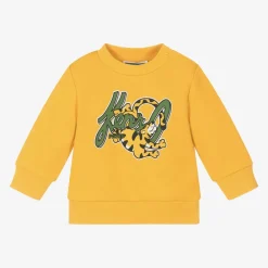 KENZO KIDS Tops*Boys Yellow Cotton Tiger Sweatshirt