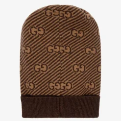 Gucci Hats*Brown & Beige GG Wool Hat