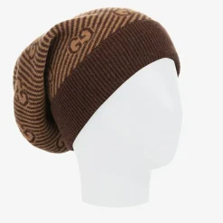Gucci Hats*Brown & Beige GG Wool Hat