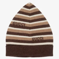 Gucci Hats*Brown & Beige Striped Baby Hat