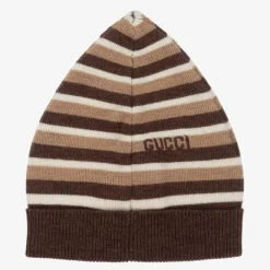 Gucci Hats*Brown & Beige Striped Baby Hat
