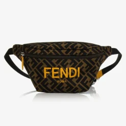 Fendi Bags*Brown & Yellow FF Belt Bag (23cm)