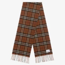 Burberry Scarves|Scarves*Brown Checked Cashmere Scarf DarkBirchBrown