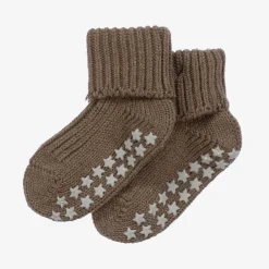 Falke Socks|Socks*Brown Cotton Baby Slipper Socks