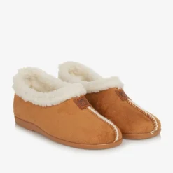 Pisamonas Slippers|Slippers*Brown Faux Sheepskin Slippers