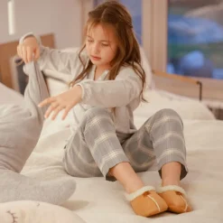 Pisamonas Slippers|Slippers*Brown Faux Sheepskin Slippers