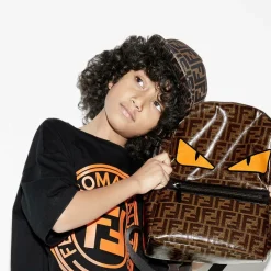 Fendi Hats*Brown FF Logo Cap