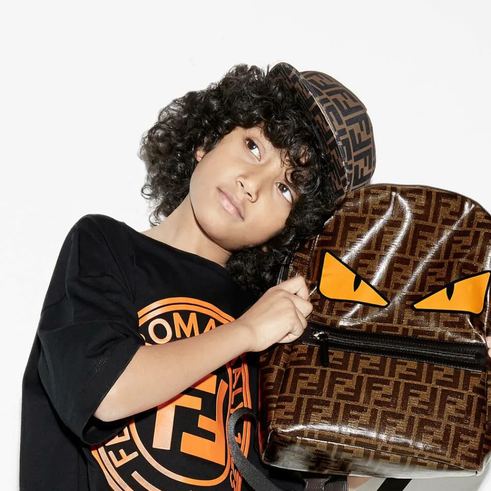 Fendi Hats*Brown FF Logo Cap