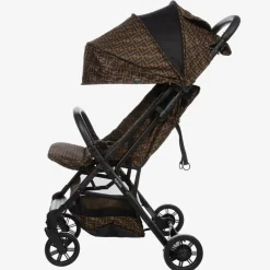 Fendi Strollers*Brown FF Logo Stroller