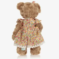 Powell Craft Toys*Brown Floral Dress Teddy Bear (34cm)