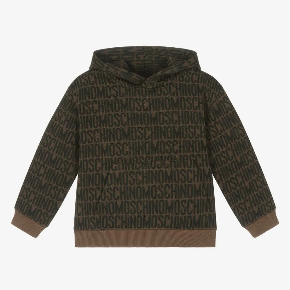 Moschino Kid-Teen Tops*Brown Knitted Hoodie