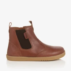 Bobux Kid + Boots|Boots*Brown Leather Ankle Boots