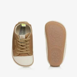 Tip Toey Joey Trainers|Trainers*Brown Leather First Walker Trainers