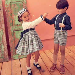 Childrens Classics Bar Shoes|Bar Shoes*Brown Leather T-Bar Shoes